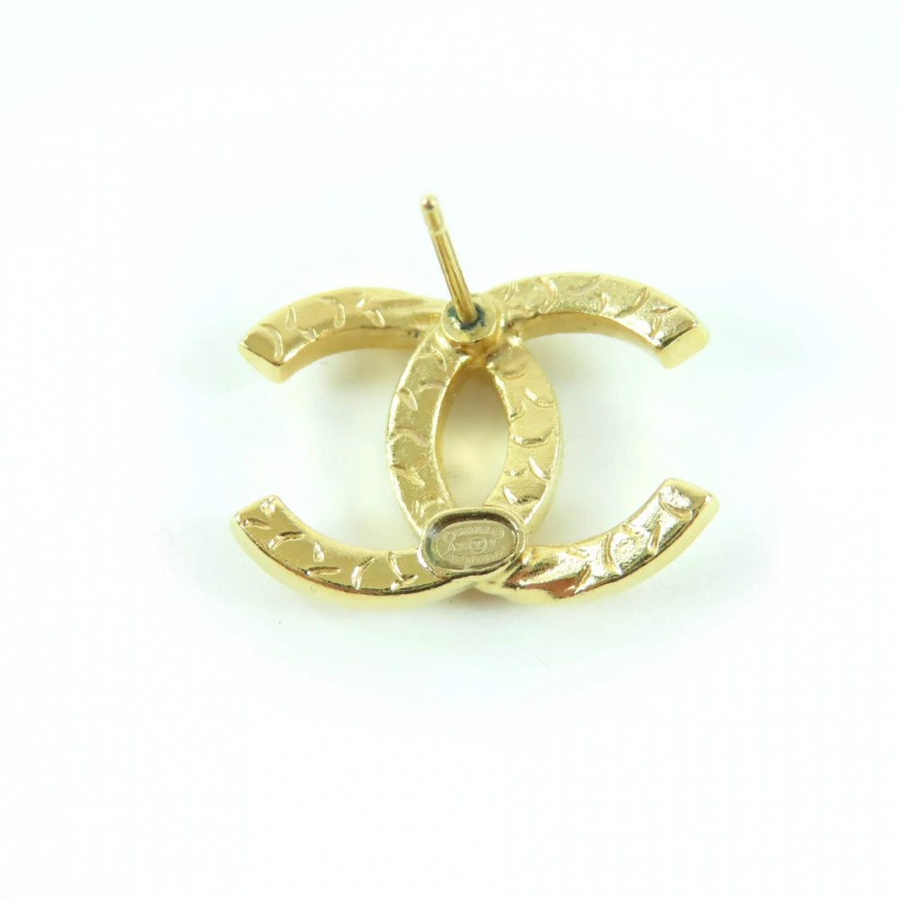 CHANEL Gold Logo Earrings - Picture 7 of 7